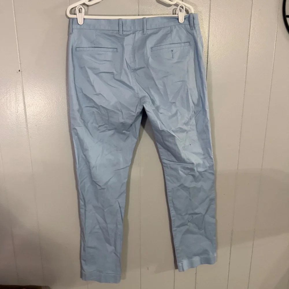 J.Crew Chino Pants Mens 34 Light Blue Slim‎ Straight Cotton Trousers